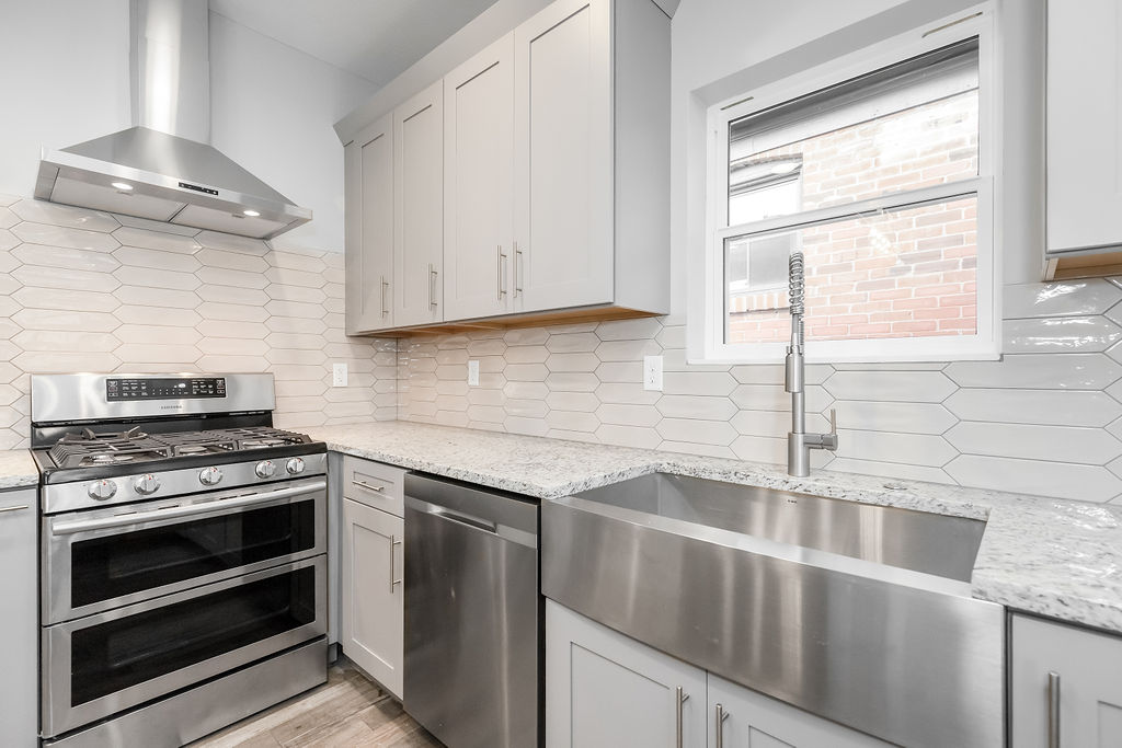 Longfellow kitchen sink and backsplash detail